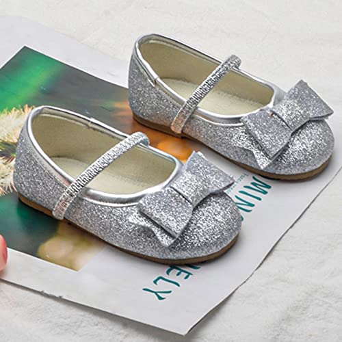 Children Shoes Flat Shoes Toddler Shoes Princess Shoes Soft Sole Bowknot Low Heel Children Girls Size 6 Shoes Big2