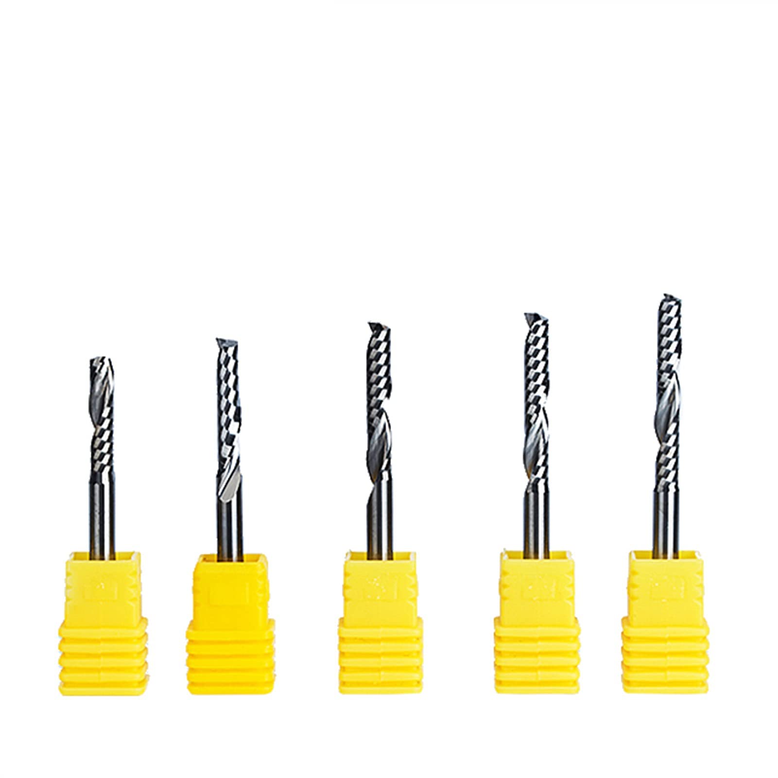 5 unids/lote 4 mm cortador de fluta simple fresa CNC fresadora de carburo acrílico CNC Herramientas YIJIAN (dimensiones: 4 mm x 4 mm x 12 mm)