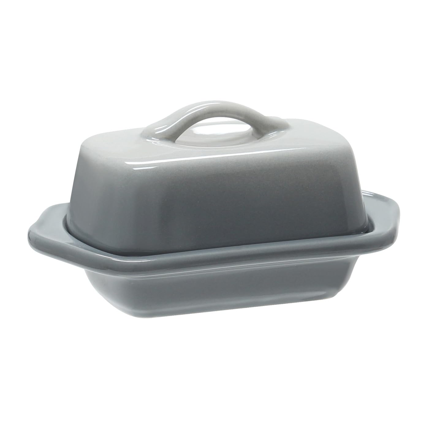 Chantal Covered Dish, Mini Butter, Fade Grey