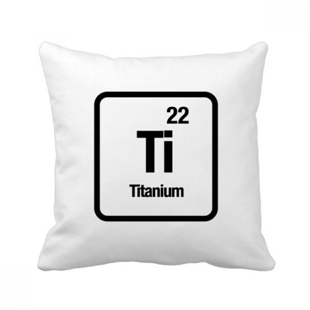 Coussin Ti Chemical Element de 40x40cm, oreiller de science carré multicolore avec insert inclus