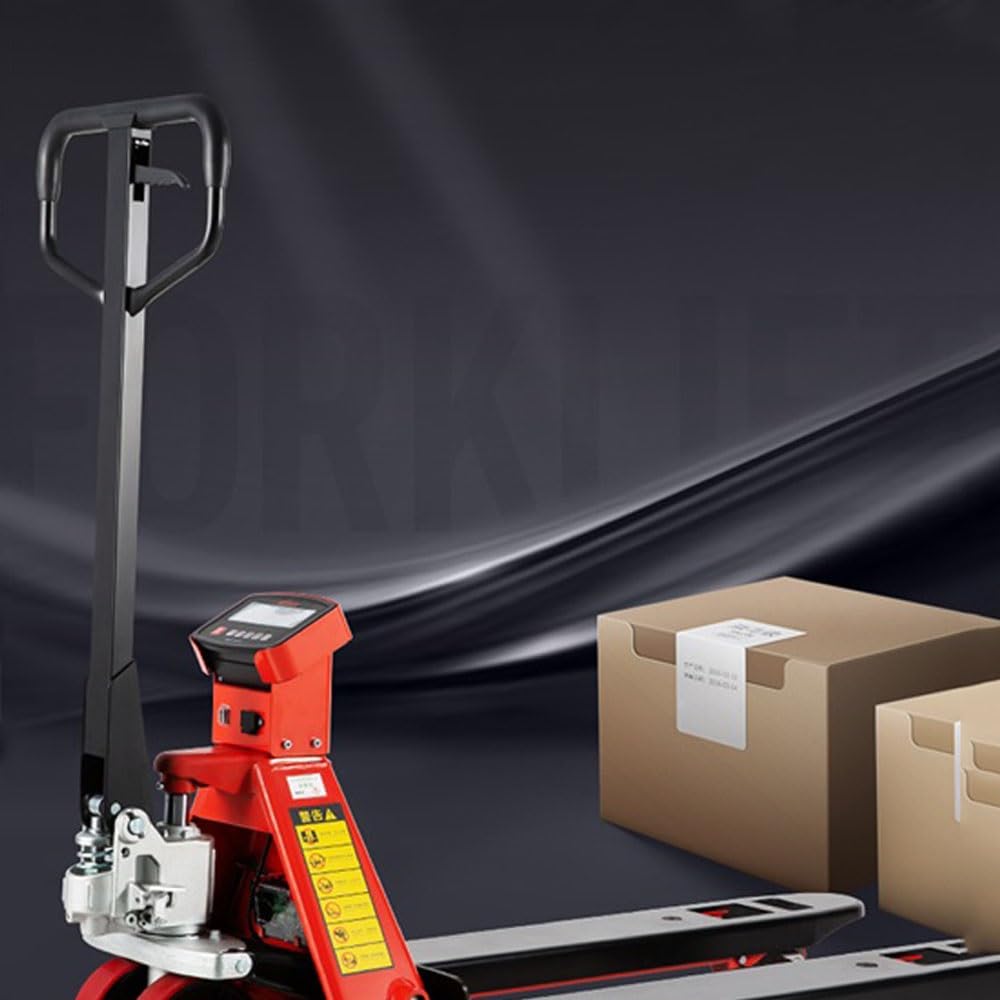Transpallet Manuale Bilancia for Pallet, capacità Elevata 4.400 libbre, leggibilità 1, Dimensioni forca 46" x 27", Bilancia for for carichi Pesanti