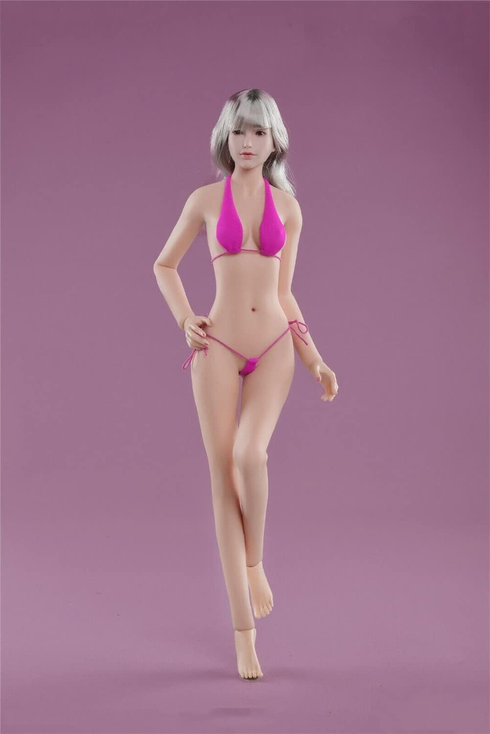 1/6 Scale Female Body, 12inch JIAOUDOLL Young Girl Small Bust Super Flexible Seamless Action Figure Body Doll Collection (JO-Q05B-BS01 New Suntan Skin)