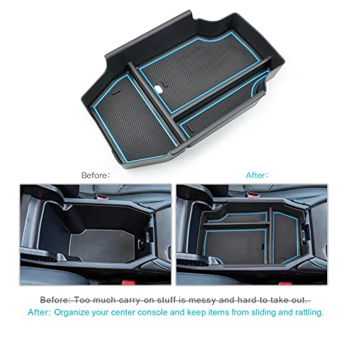 Image of CDEFG 2023-2026 Accord Center Console Accessory Organizer for 2023 2024 2025 2026 Accord 11th Gen (Sport EX-L Sport-L Touring LX EX) Console Armrest Storage Box Accord Hybrid Accessories (Blue)