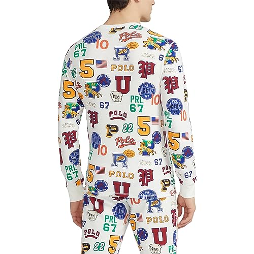 POLO RALPH LAUREN Printed Waffle Long Sleeve Crew with All Over Print2