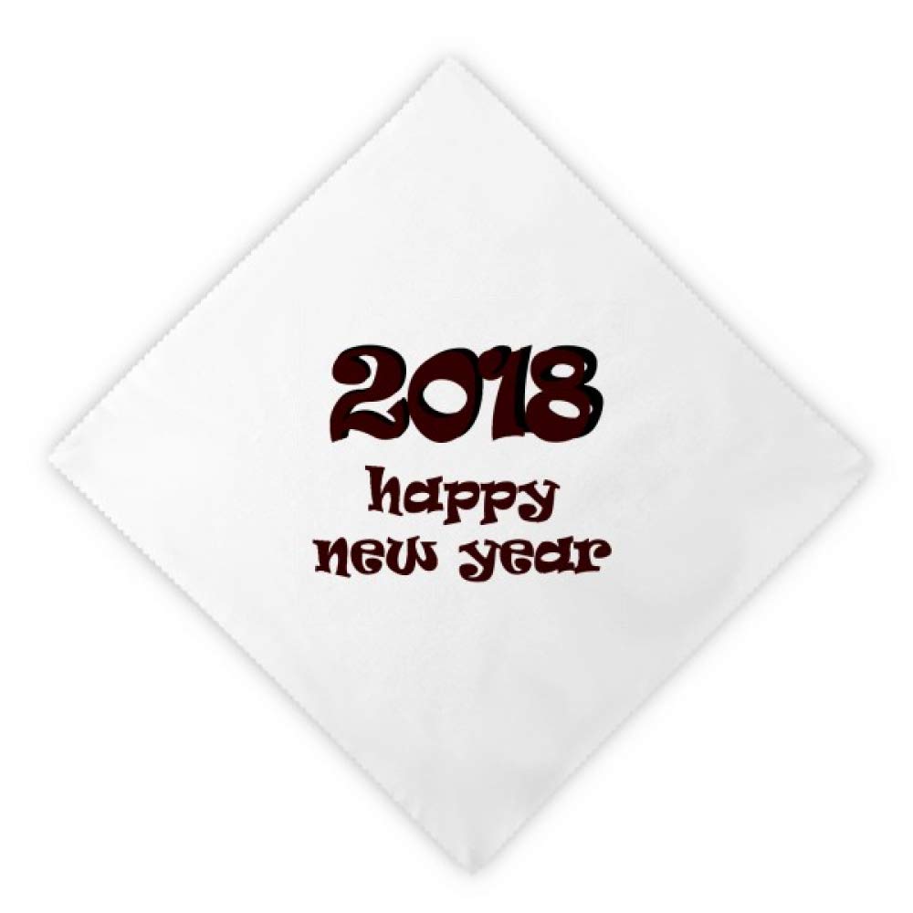 Servilletas de cena Blancas de Tela Reutilizables con diseño Feliz Año, 2 unidades
