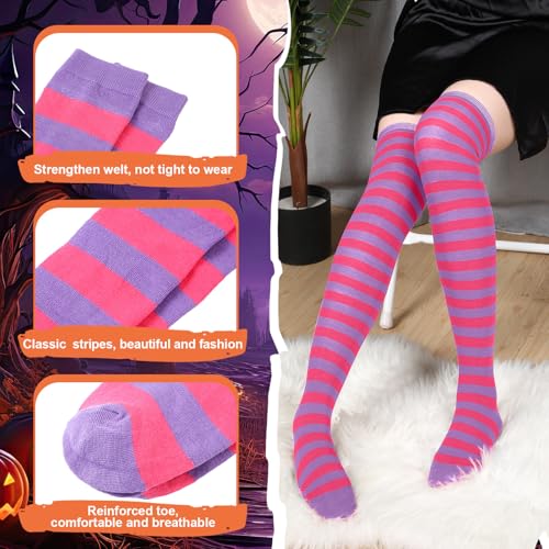 Geyoga Arm Warmers Leg Warmers Striped Thigh High Socks Fingerless Gloves Stockings Christmas Halloween4