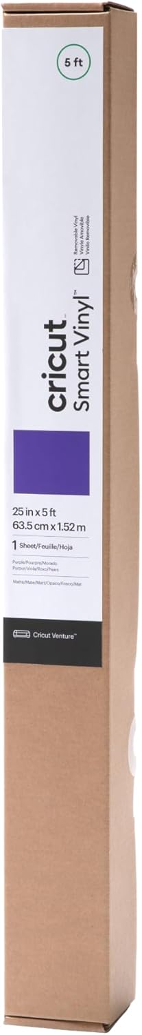 Cricut Smart Vinyl– Removable - Purple (25 in x 5 ft) - Compatible Venture, Small Purple Small