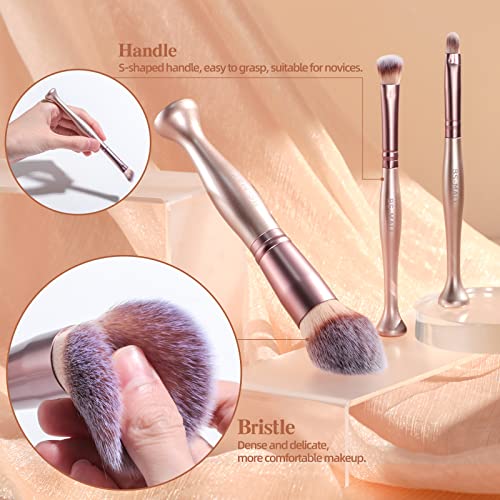 BS-MALL-Makeup-Brushes-Stand-Up-Premium-Synthetic-Foundation-Powder-Concealers-Eye-Shadows-14rose BS-MALL-Makeup-Brushes-Stand-Up-Premium-Synthetic-Foundation-Powder-Concealers-Eye-Shadows-14rose