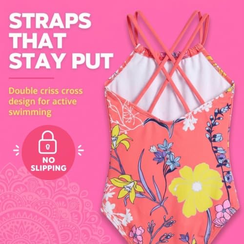 Image of Kanu Surf Girls Jasmine Beach Sport Halter One Piece Swimsuit