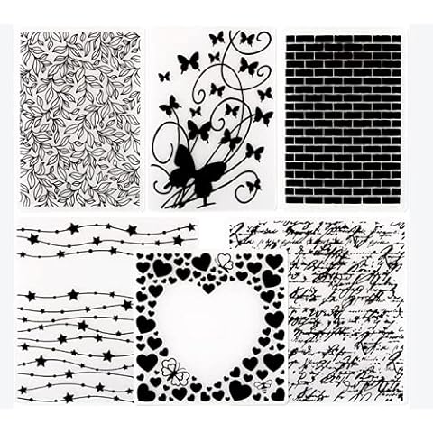 BHGT 6pcs Carpetas en Relieve para Scrapbooking Cover