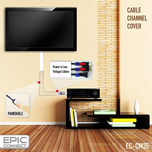 TV Cable Management Organizer Cable Concealer Raceway Wire Cover for A/V and Power Cables