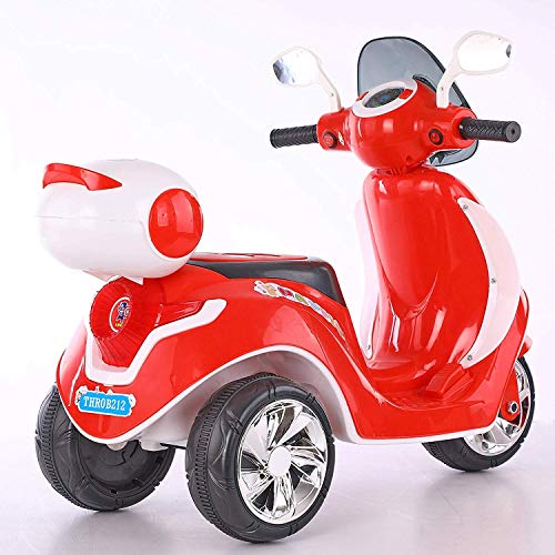 MunMun Toy Baby Scooter Battery Operated Ride on Bike with Music and Light for Baby Boy and Baby Girls Upto 4 Years (Red) - Image 2