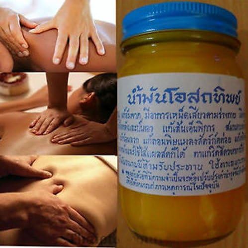 Original Osoththip Yellow Oil Massage Thai Thailand Balm Muscle Pain Relief 50 G.