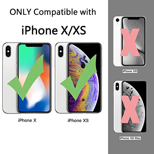 Image of TENOC Phone Case Compatible with iPhone X & iPhone Xs, Glitter Case Clear Sparkling Protective Bumper Cute Cover for Girls Women