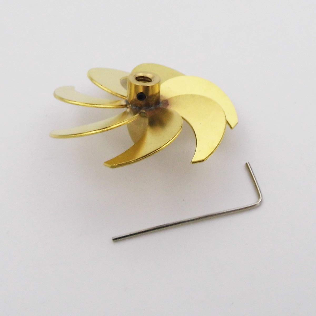 Śmigło łopatkowe, łopatka śmigła, miedź 7-łopatkowa 42mm M4 śmigło lewoskrętne prawe CW CCW śmigło Model RC Łódź Łódź podwodna Morska zaburtowa śmigło