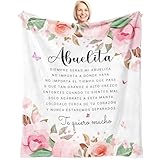 Christmas Abuela Gifts in Spanish, Abuelita Gifts, Regalos para Abuela en Español, Birthday Gifts for Abuela, Abuelita Gifts from Grandchildren, Xmas Gifts for Grandma Spanish Throw Blanket 60' x 50'