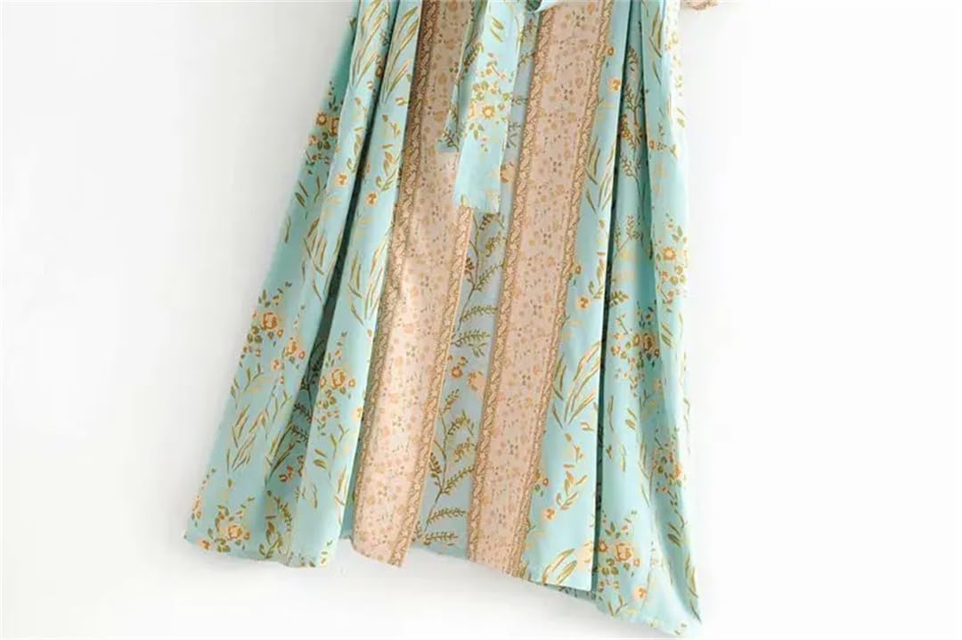 Wjnvfioo Moda Donna EN8 Stampa Manica Pipistrello Spiaggia Bohemian Kimono Scollo a V Robe Bikini Cover-Up