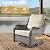 HOOOWOOO Patio Outdoor Sectional Furniture Sofa Set with Fire Pit Table,10 Piece L Shaped Wicker Couch Set with Swivel Chairs,Modern 8 Persons Summer Patio Conversation Set(Beige Tan)
