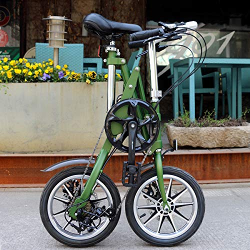 Amazon | YZBIKE 14インチ ミニベロ 折りたたみ自転車 シマノ7段変速