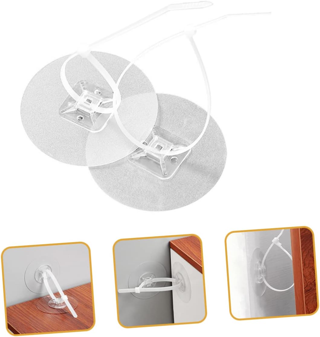 VOSAREA Baby Proofing Furniture Wall Anchors Kit No Drill Anti-Tip Straps for Secure Bookshelves Dressers Cabinets Strong Adhesive for Boys and Girls Pets