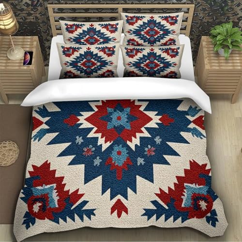 Housse de couette Native American 3D 135x200 microfibre