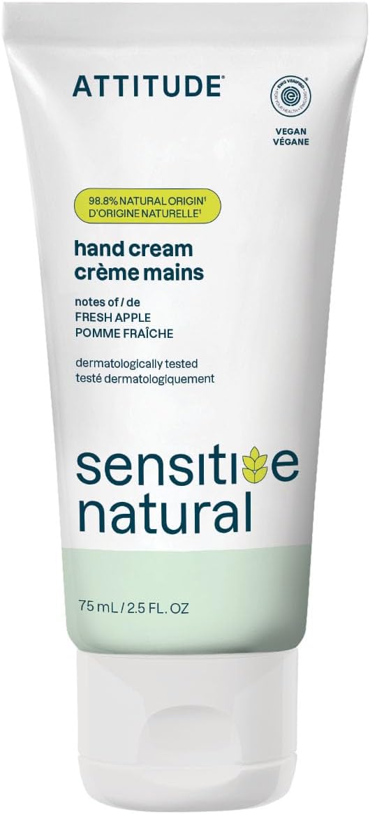 Hand Cream for Sensitive Skin with Oat, EWG Verified, Dermatologically Tested, Vegan, Fresh Apple Scent, 2.5 Fl Oz