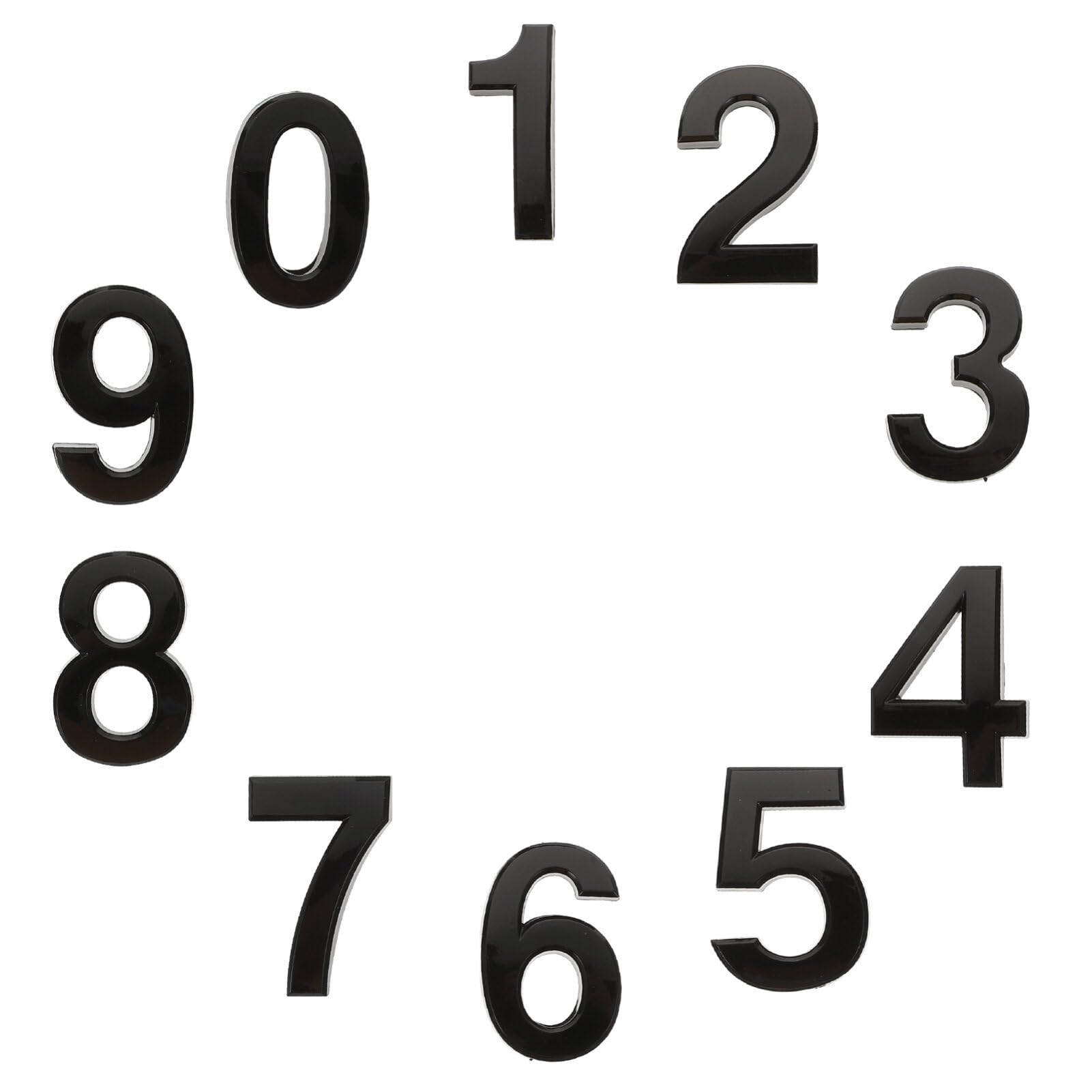 Uonlytech 20pièces Numéros De Maison Auto-adhésifs Pour Adresse De Et Boîte Aux Lettres Plaques Décoratives Modernes