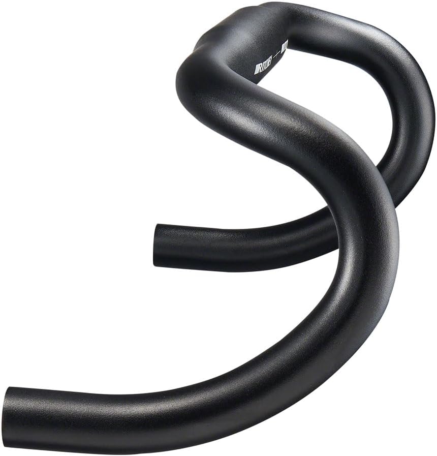 Ritchey RL1 Curve Aluminum Drop Handlebar - 38cm, 31.8mm, Compact Road Bar with Variable Radius Bend, Ergonomic Design, External Cable Routing, Black