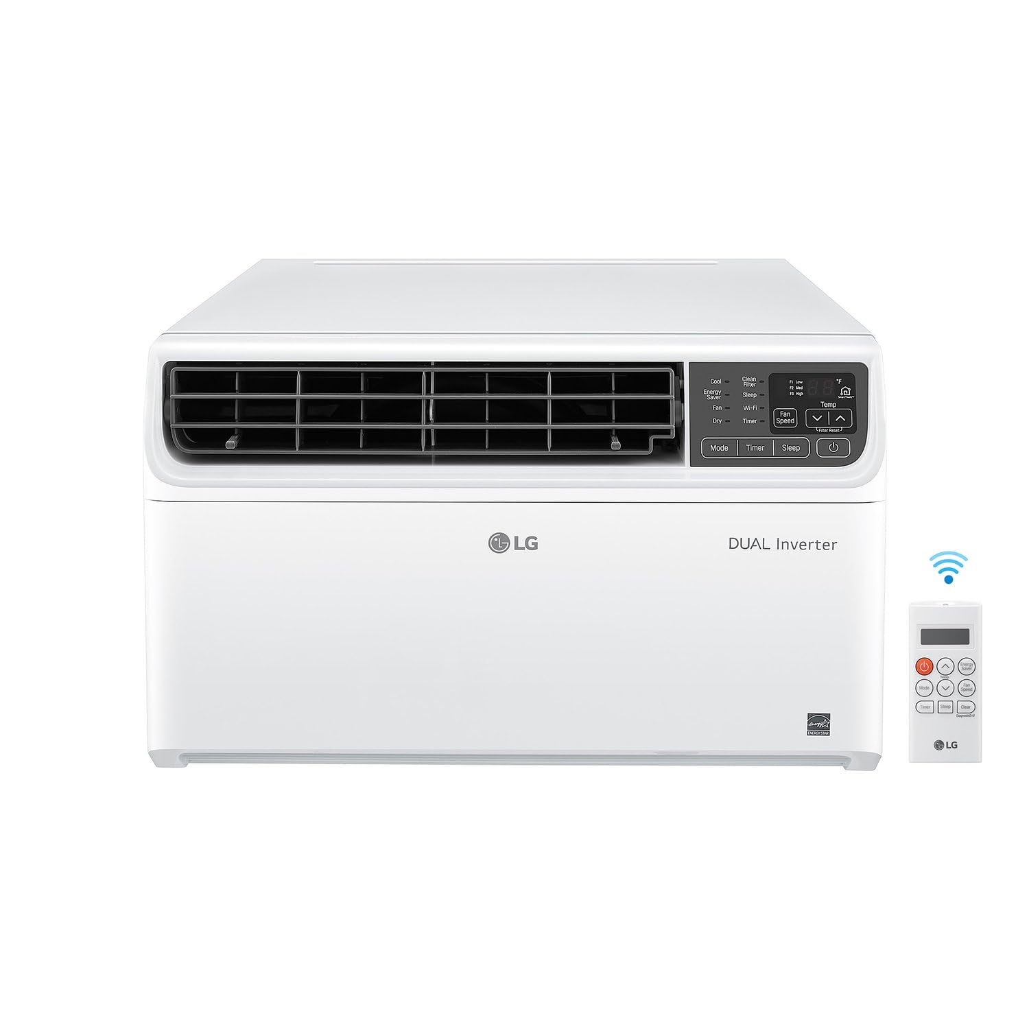 LG 10,000 BTU Smart Window Air Conditioner, 115V, Cools 450 Sq. Ft. for Bedroom, Living Room, Apartment, Dual Inverter, Quiet Operation, Energy Star, works with LG ThinQ, Amazon Alexa and Hey Google