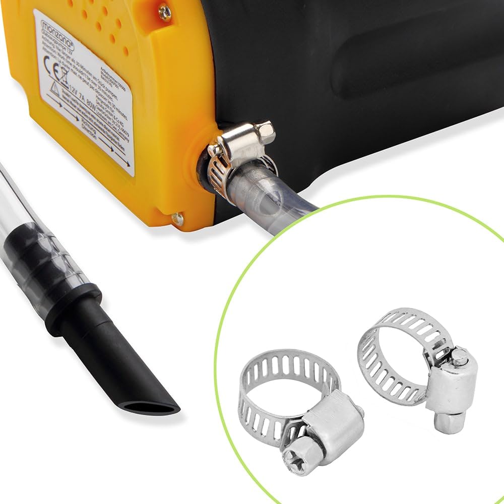 Monzana Pompe à vidange Extraction Huile Diesel Aspiration vidange Auto Huile 12V 80W