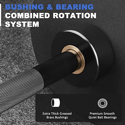 LIONSCOOL Premium 4ft/4.9ft/6ft Barbell for Strength Training and Olympic Weightlifting, 2 Inch Bar for Squats, Curls, Deadlifts, Presses, Hip Thrusts, 350LBS/500LBS/700LBS Weight Capacity Available - Image 4