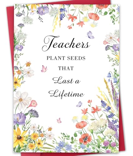 ATTLVV Teacher Appreciation Card, Thank You Teacher Card, Printed Message