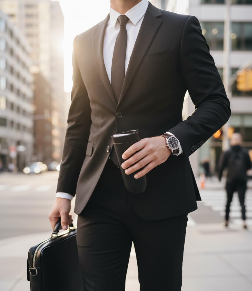 Insulated Stainless Steel Coffee Tumbler, 16.9 oz, Double-wall Insulated, Leakproof, BPA Free (ONYX) - Image 4