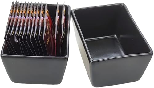 Miniatura 10 de Sizikato Tazón de la bolsa de té del sostenedor del paquete del azúcar de la porcelana blanca pura, 5 onzas