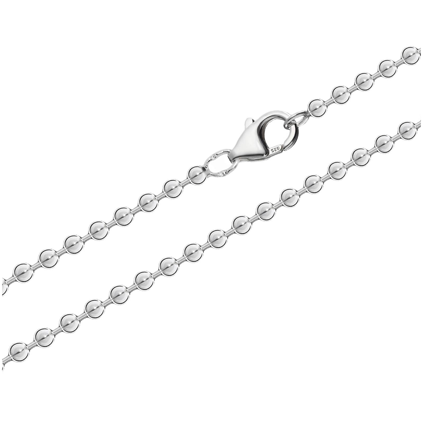 NKlaus 60cm Catena A Sfere 3mm 925 Collana In Argento Sterling Collana In Argento 4261 - Foto 4