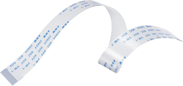 sourcing map FFC FPC Flat Flexible Cable, 24 Pin 0.5mm Pitch 200mm Long (A Type) for LCD 3D Printer Camera DVD TV Laptop Audio Pack of 5