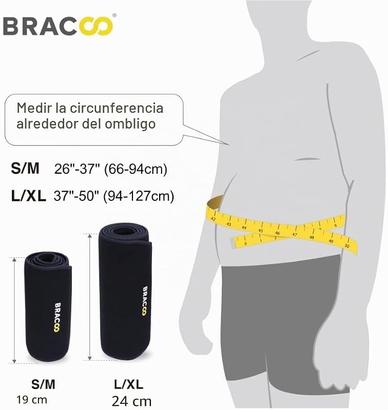 Centură sport de slăbit din neopren BRACOO cu efect de saună pentru bărbați și femei SE22