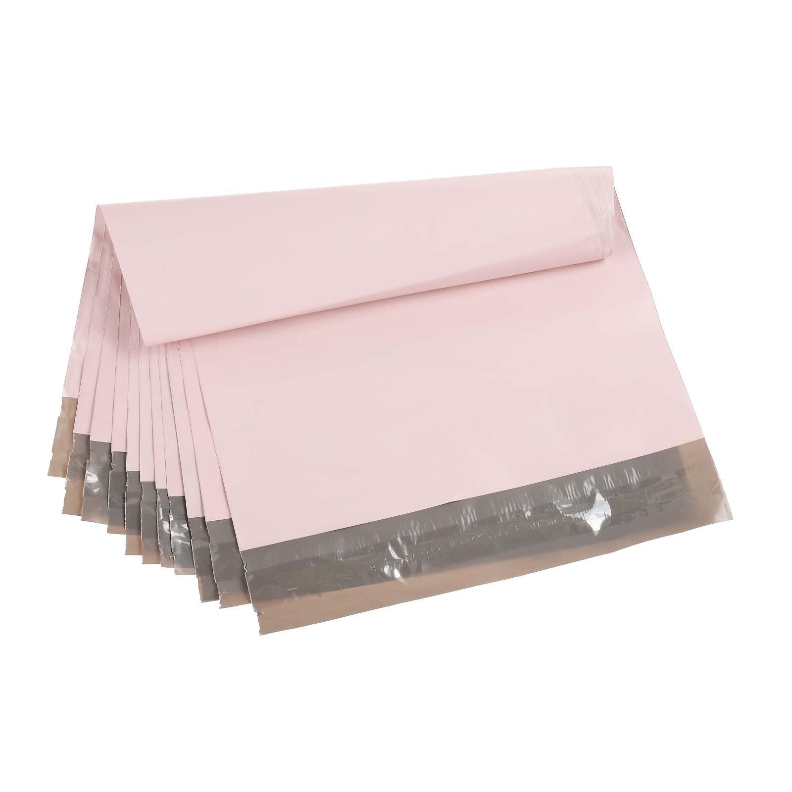 PATIKIL 100 buste per spedizioni in polietilene, 30,5 x 25,4 cm, per abbigliamento, con chiusura autoadesiva, per spedizioni aziendali, buste impermeabili, colore: rosa opaco