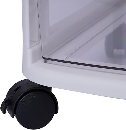 Miniatura 8 de Cajón de plástico ancho para almacenamiento, torre de almacenamiento de cosméticos, contenedores de almacenamiento para manualidades con 6 cajones