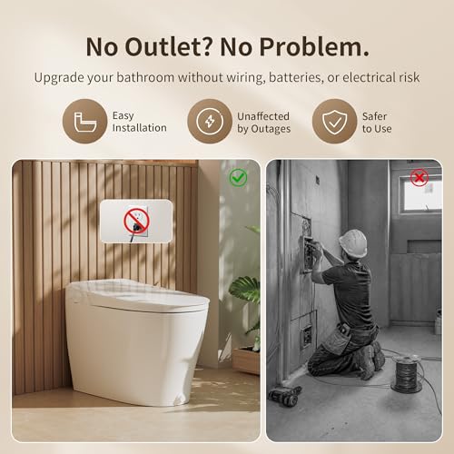 Image of DeerValley Non-electric Smart Toilet Bidet, No Outlet or Rewiring Needed