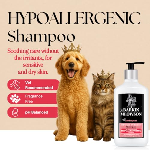 Barkin & Meowson MedExpert Hypoallergenic Intensive Hydration Shampoo 350ml / 11.83 fl.oz for Sensitive Skin, Dogs and Cats - Fragrance Free - Image 4
