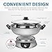 Aroma Housewares ASP-610 Dual-Sided Shabu Hot Pot, 5Qt, Stainless Steel Aroma Housewares 3 Uncooked/6 Cups Cooked Rice Cooker, Steamer, Multicooker, 2-6 cups, Black