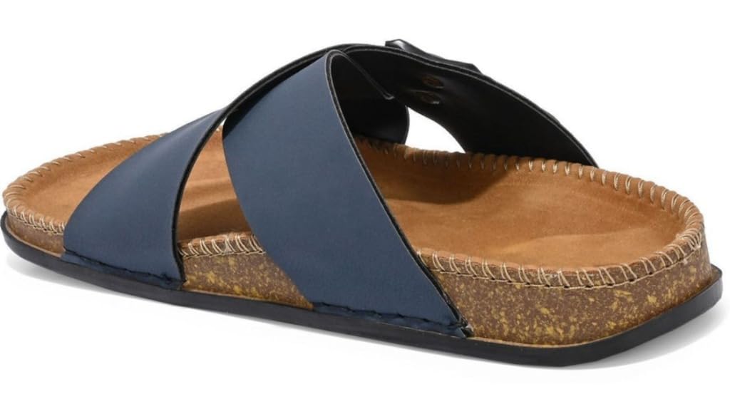 Cross Strap Sandals, Pure Leather Insole and Adjustable Buckle Straps-image-0