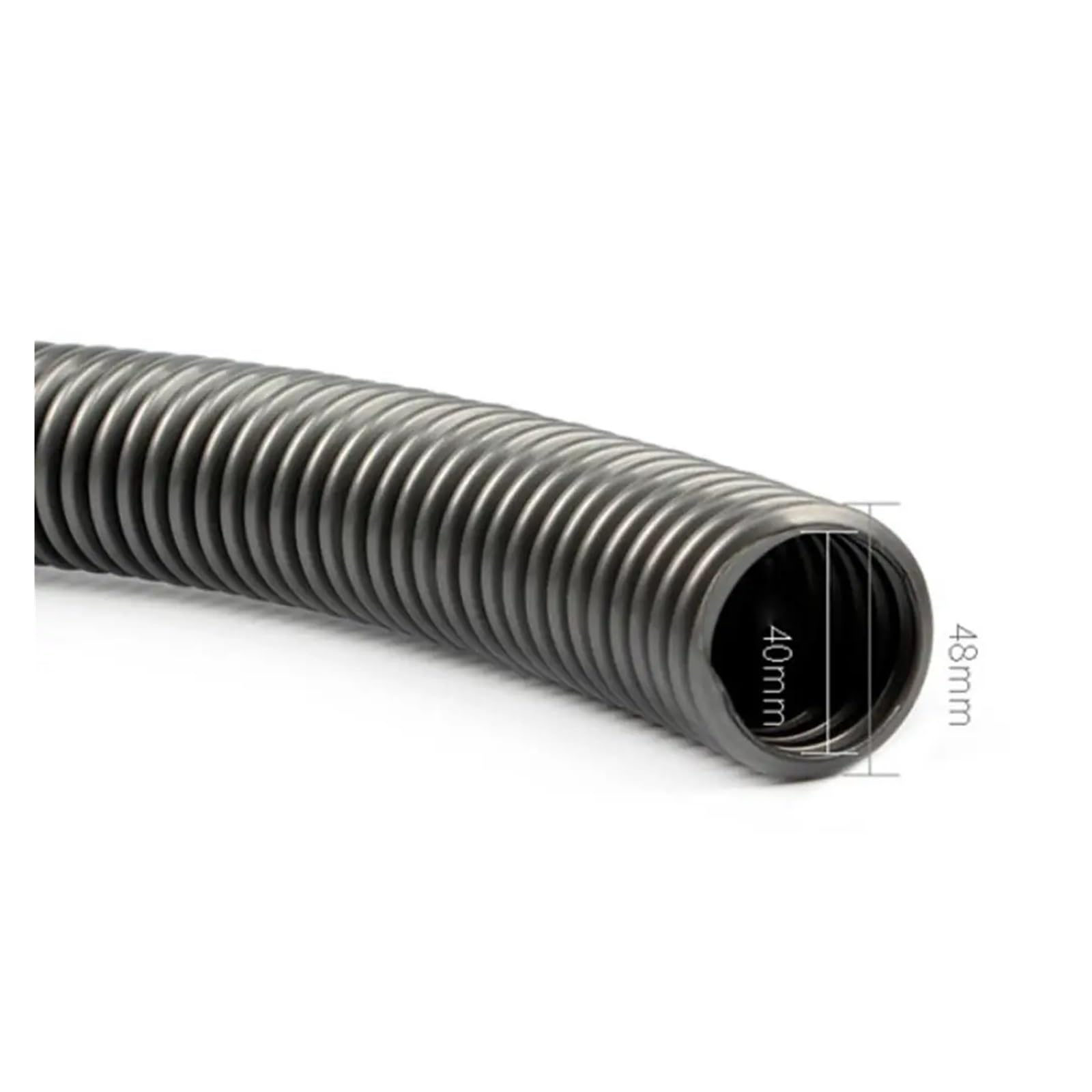 2 M Kunststoff-Staubsaugerschlauch, Industrie-Staubsauger-Teile(C- 2m Gray 40mm)