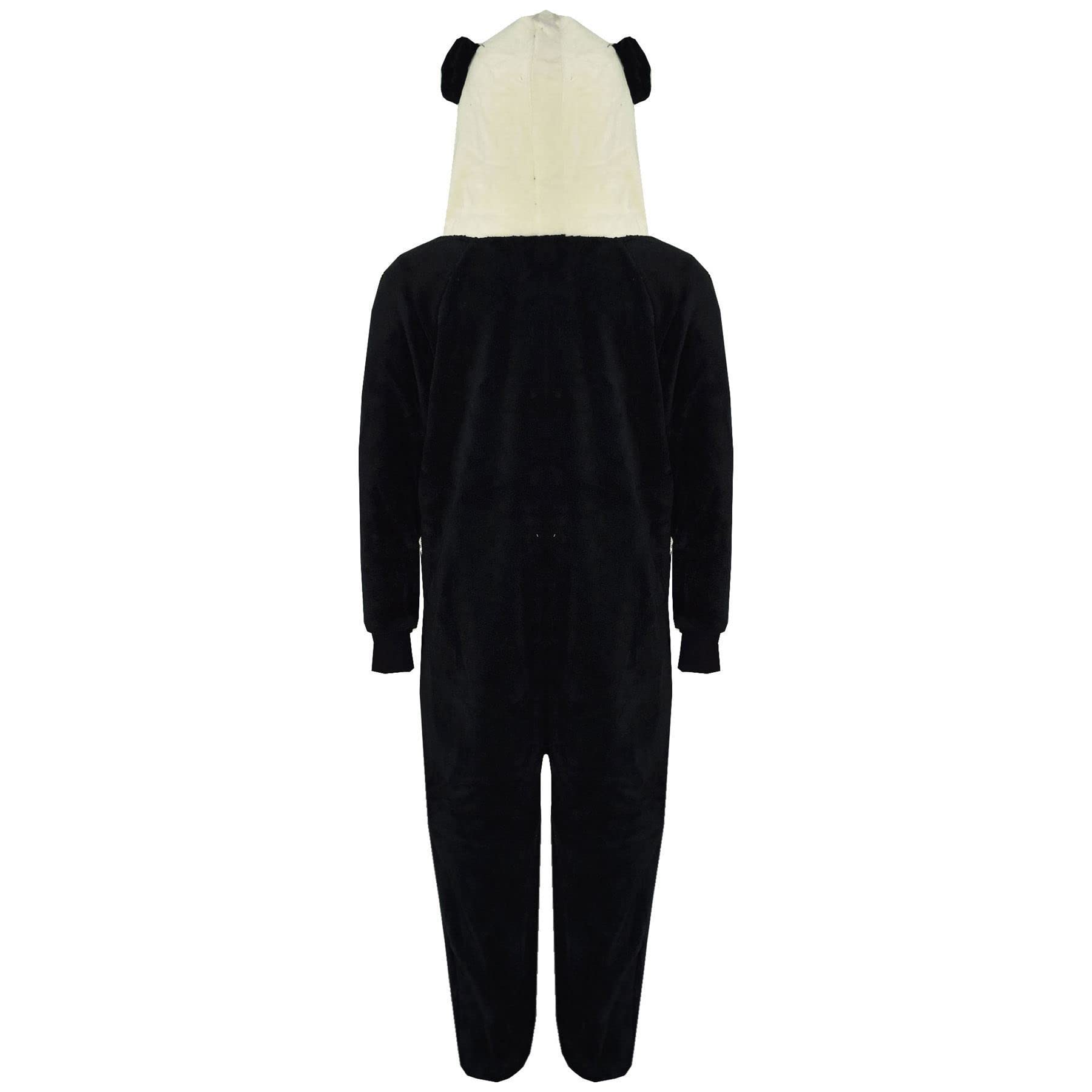 A2Z 4 Kids Jungen Mädchen Vlies Strampelanzug Eins Stück Kapuzen Animal Super Weich Panda Jumpsuit Pyjama Kostüm Geschenk Für Kinder Mädchen & Jungen 2-3, 3-4, 5-6, 7-8, 9-10, 11-12 & 13 Jahre