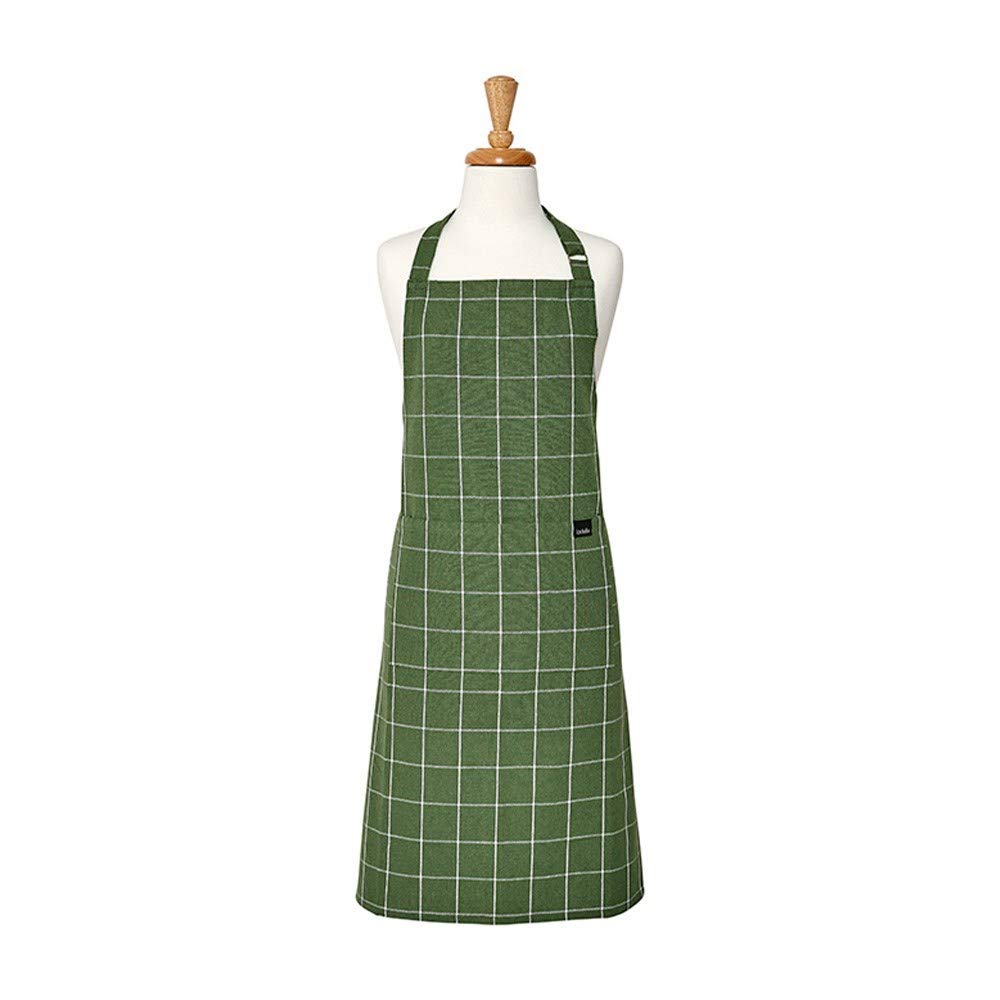 Ladelle Eco Check Apron, Green 805060