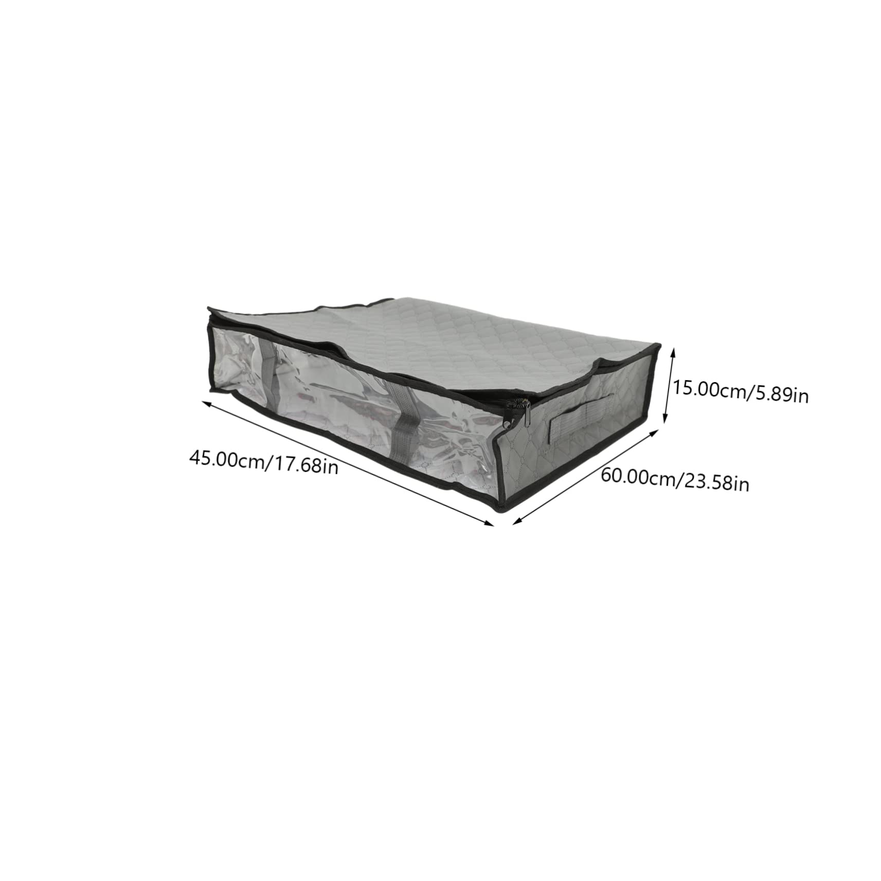 ABOOFAN Contenitore Sotto Letto Pieghevole Non Tessuto Finestra Trasparente Grande Capacità per Vestiti e Giocattoli, Organizer Cerniera Adatto per Scaffali e Sotto Letto
