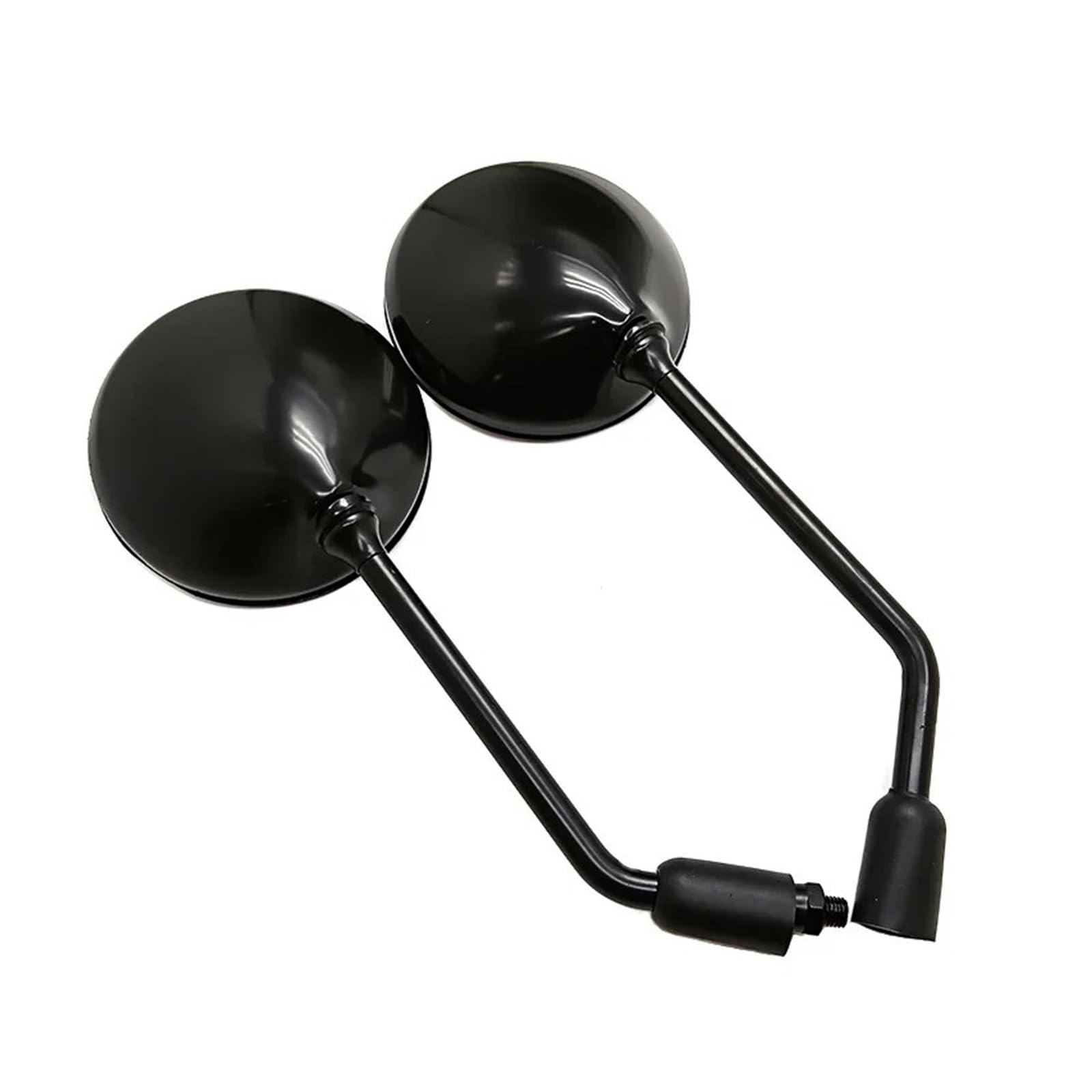 Rétroviseurs moto rétro universels 8mm 10mm pour custom noir