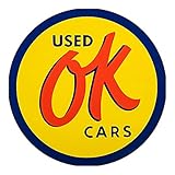 Brotherhood OK Cars Used Cars Blue Yellow Authorized Dealer Reproduction Car Company Garage Signs...