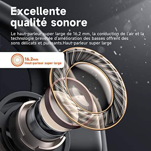 truefree F1 Casque Bluetooth 5.3 sans Fil Sport avec Microphone ENC Conduction de l’air à Oreilles Ouvertes 16,2 mm… - Les Beatles, Paul McCartney, John Lennon, RIngo Starr, George Harrison truefree F1 Casque Bluetooth 5.3 sans Fil Sport avec Microphone ENC Conduction de l'air à Oreilles Ouvertes 16,2 mm… – Image 6